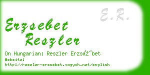 erzsebet reszler business card